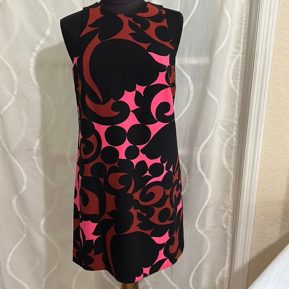 Ann Taylor Dresses & Skirts - Ann Taylor Black, Brown & Pink, Sleeveless Dress, Size 6